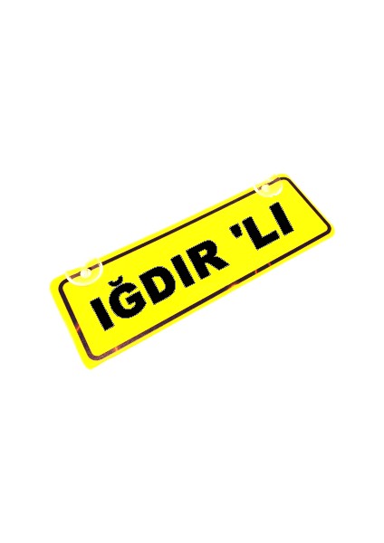 Igdır 'li Yazılı Sarı Dekor Plaka Sök Tak Pratik Yeni Nesil