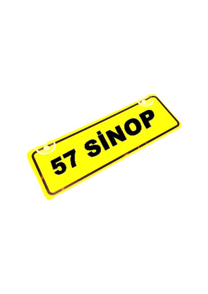 57 Sinop Yazılı Sarı Dekor Plaka Sök Tak Pratik Yeni Nesil