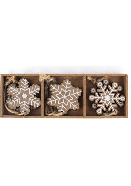 6lı Kar Tanesi 8 cm Yılbaşı Süs