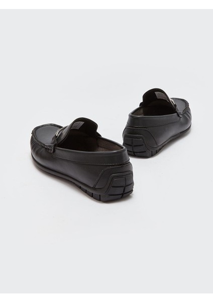 Steps Siyah Deri Görünümlü Erkek Loafer Ayakkabı indirimleri