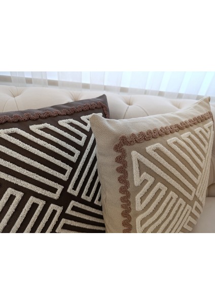 Punch Nakışlı Kırlent Kılıfı | 2'li Takım Kırlent Kılıfı | Geometrik Desenli Kırlent Kılıfı fiyatları