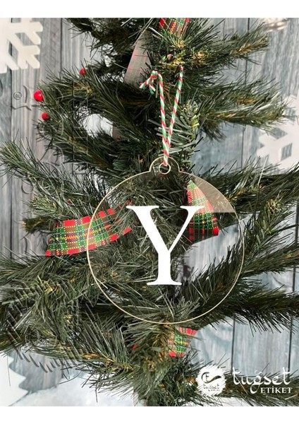 Harf Beyaz Pleksi Yılbaşı Ağacı Süsü - Dikiz Aynası Süsü Pleksi Harf-A1