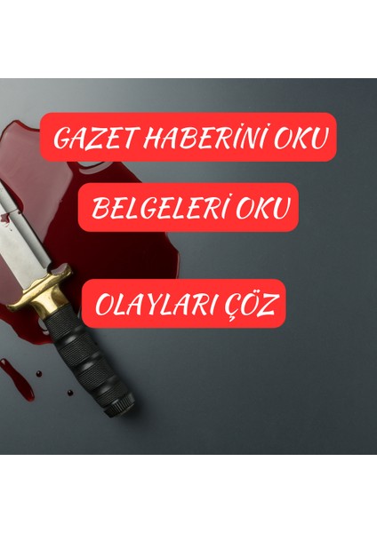 Dedektif Oyun -Dava Çözme - 3 Lü Tek Paket -Cinayet Çözme Oyunu