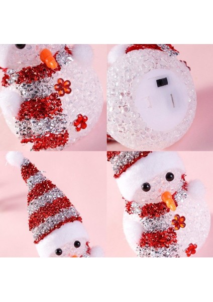 Kristal Pilli Mini Renk Değiştiren Kardan Adam Mini Lamba modelleri