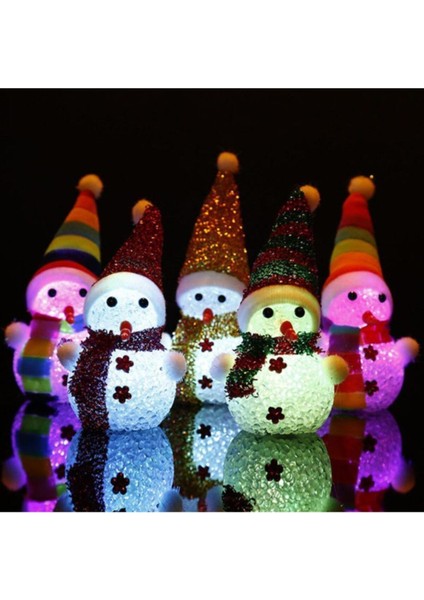 Kristal Pilli Mini Renk Değiştiren Kardan Adam Mini Lamba indirimleri