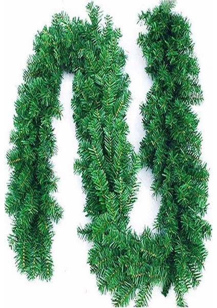 Yılbaşı Dekorasyon Süsleme Dallı Garland 270 cm Çam Dalı Yeşil Garland fırsatları