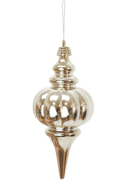 Yılbaşı Ağaç Süsü Sarkıt Su Damlası Şekilli Asılabilir Süs Şampanya 25 cm fiyatları