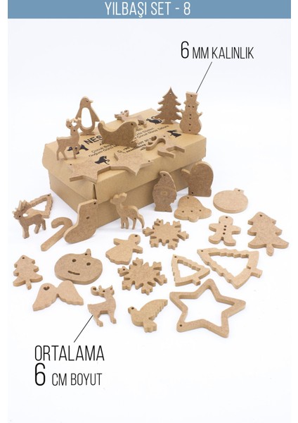Yılbaşı Süsleri. Yılbaşı Boyama Seti.30 Adet Yılbaşı Süsü. Yılbaşı Ağacı ve Çocuk Odası Süsü. fiyatları