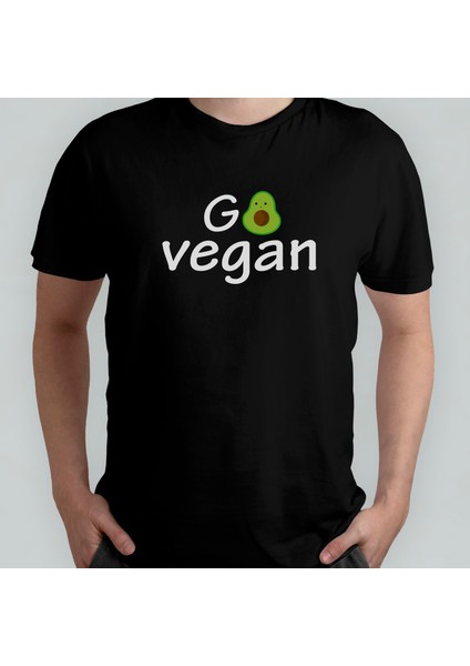 Vegan Vejetaryen Vegetarian Pamuklu Bisiklet Yaka T-Shirt Model 3