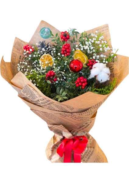 Yılbaşı Yeni Yıl Çiçeği - Kokina Buketi