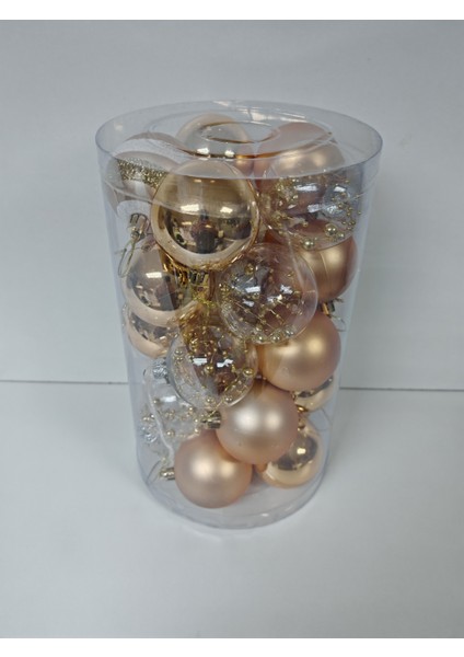 6 cm Premıum Yılbaşı Ağaç Süsleme Topları 25'li Paket -Gold Renk fiyatları