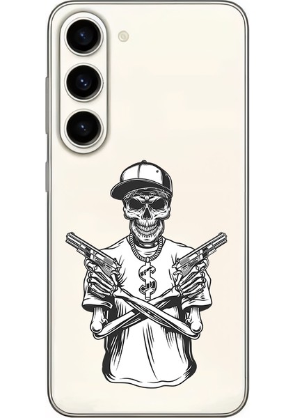 Samsung Galaxy S24 Uyumlu Iskelet Silah Desenli Silikon Kılıf