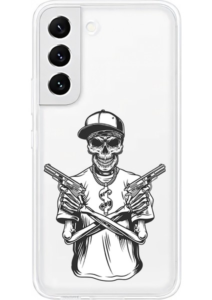 Samsung Galaxy S22 Uyumlu Iskelet Silah Desenli Silikon Kılıf