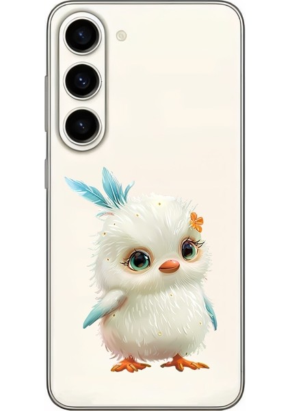 Samsung Galaxy S23 Plus Uyumlu Sevimli Kuş Desenli Silikon Kılıf