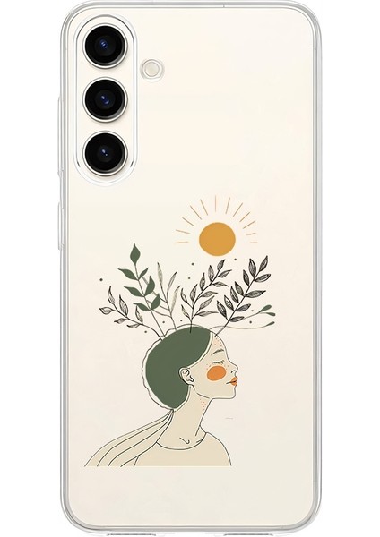 Samsung Galaxy S24 Fe Uyumlu Doğa Kadın Silueti Desenli Silikon Kılıf