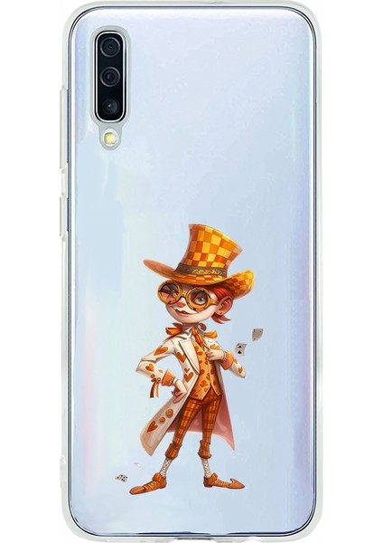 Samsung Galaxy A70 Uyumlu Şapkalı Adam Desenli Silikon Kılıf