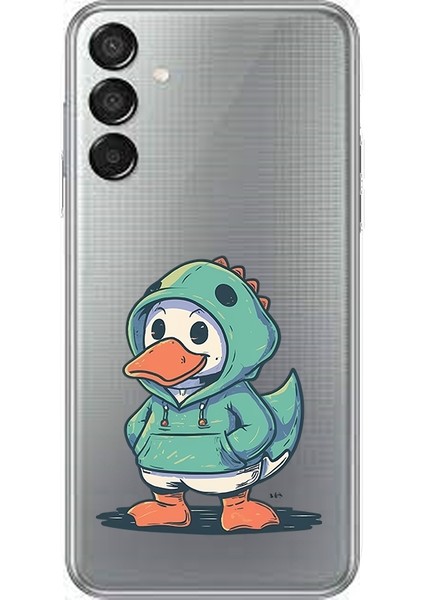 Samsung Galaxy M15 Uyumlu Hoodie Ördek Desenli Silikon Kılıf