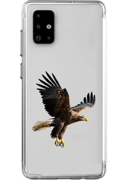 Samsung Galaxy A51 Uyumlu Kartal Uçuşu Desenli Silikon Kılıf