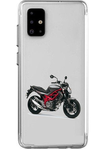 Samsung Galaxy A71 Uyumlu Şık Motosiklet Desenli Silikon Kılıf
