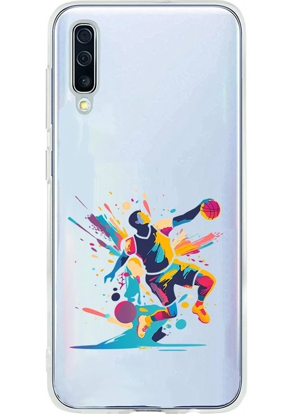 Samsung Galaxy A70 Uyumlu Basketbol Çılgını Desenli Silikon Kılıf