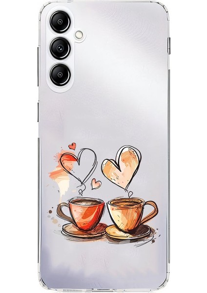 Samsung Galaxy A34 Uyumlu Kahve Aşkı Desenli Silikon Kılıf