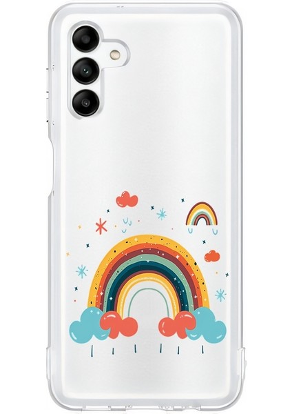 Samsung Galaxy M23 Uyumlu Renkli Gökkuşağı Desenli Silikon Kılıf