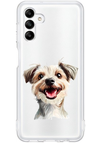 Samsung Galaxy M23 Uyumlu Mutlu Köpek Desenli Silikon Kılıf