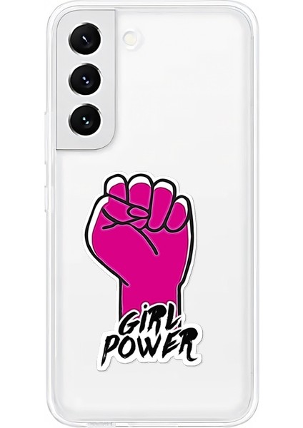 Samsung Galaxy S22 Uyumlu Girl Power Desenli Silikon Kılıf
