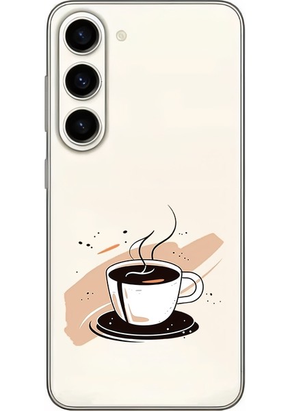 Samsung Galaxy S24 Uyumlu Kahve Keyfi Desenli Silikon Kılıf