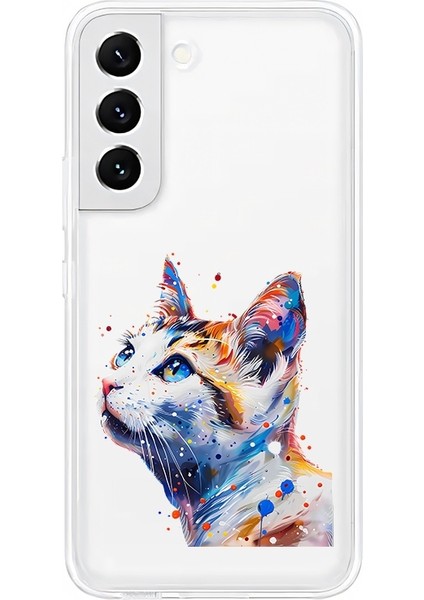 Samsung Galaxy S21 Uyumlu Uzaylı Kedi Desenli Silikon Kılıf