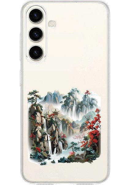 Samsung Galaxy S24 Plus Uyumlu Doğa Manzarası Desenli Silikon Kılıf