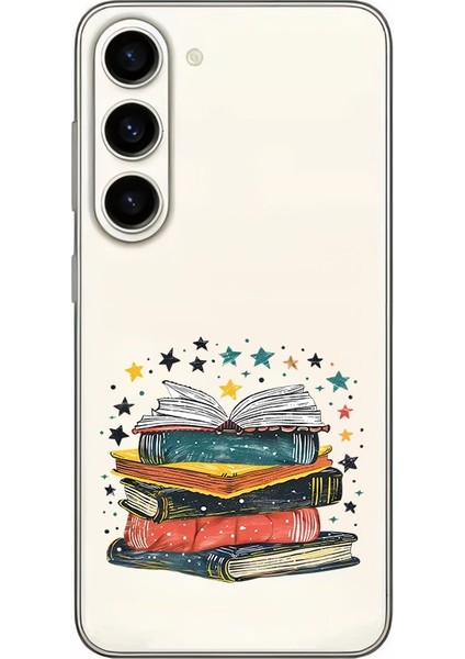 Samsung Galaxy S24 Uyumlu Kitap Yıldızları Desenli Silikon Kılıf