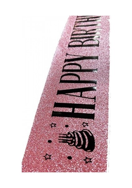 Pembe Siyah Happy Birthday Simli Kuşak Kemer modelleri