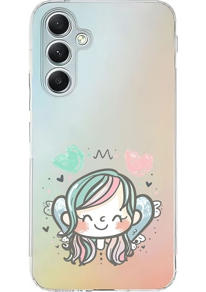 Samsung Galaxy A55 Uyumlu Deniz Perisi Desenli Silikon Kılıf