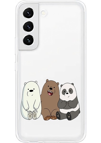 Samsung Galaxy S21 Fe Uyumlu Üçlü Ayılar Desenli Silikon Kılıf