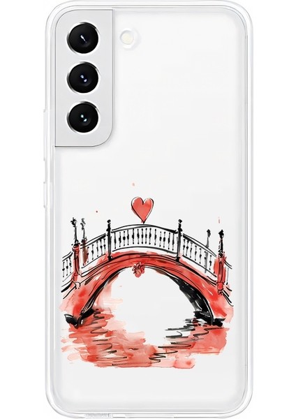 Samsung Galaxy S22 Uyumlu Aşk Köprüsü Desenli Silikon Kılıf