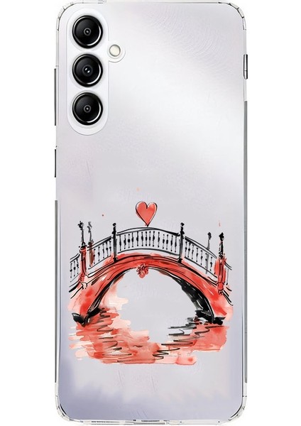 Samsung Galaxy A54 Uyumlu Aşk Köprüsü Desenli Silikon Kılıf