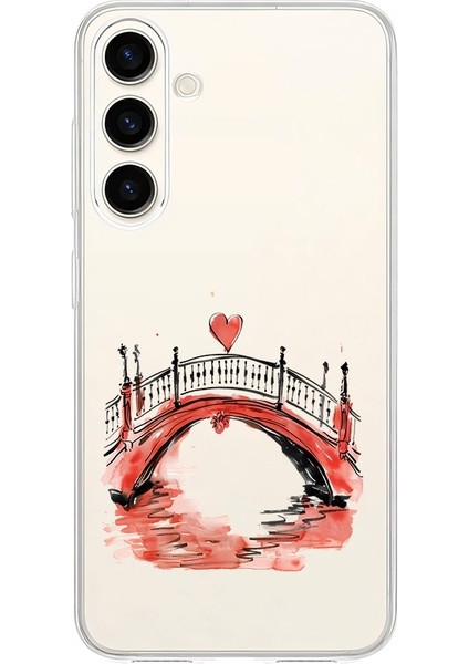 Samsung Galaxy S24 Fe Uyumlu Aşk Köprüsü Desenli Silikon Kılıf