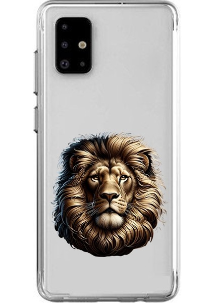 Samsung Galaxy A51 Uyumlu Aslan Yelesi Desenli Silikon Kılıf