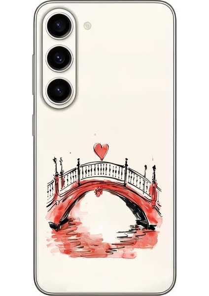 Samsung Galaxy S23 Uyumlu Aşk Köprüsü Desenli Silikon Kılıf
