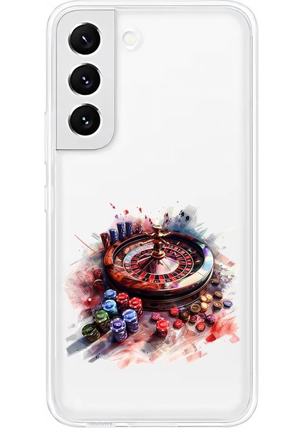 Samsung Galaxy S21 Uyumlu Şans Ruleti Desenli Silikon Kılıf