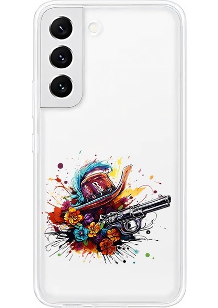 Samsung Galaxy S21 Uyumlu Renkli Silah Desenli Silikon Kılıf