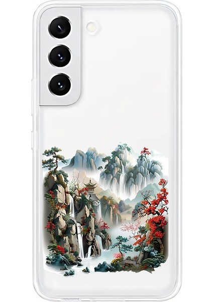 Samsung Galaxy S22 Uyumlu Doğa Manzarası Desenli Silikon Kılıf