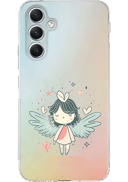 Samsung Galaxy A35 Uyumlu Melek Çocuk Desenli Silikon Kılıf