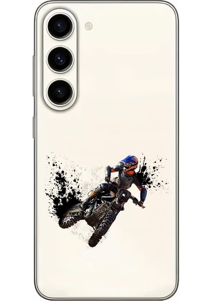 Samsung Galaxy S24 Uyumlu Motokroscu Desenli Silikon Kılıf