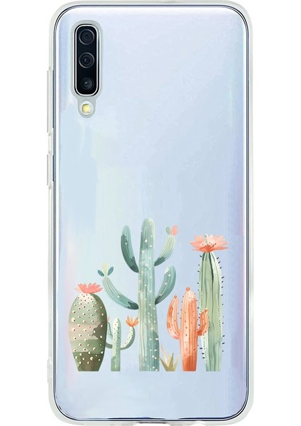 Samsung Galaxy A70 Uyumlu Kaktüs Bahçesi Desenli Silikon Kılıf
