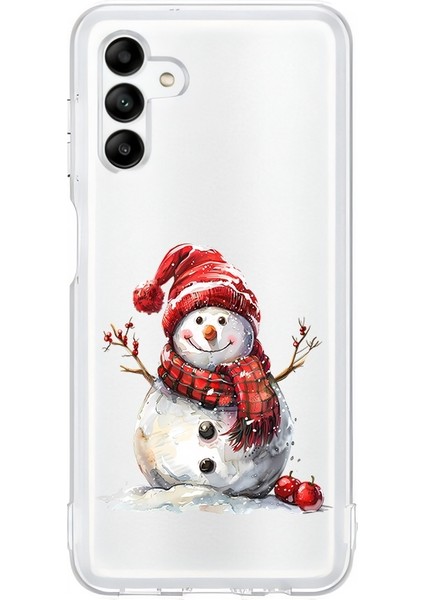 Samsung Galaxy M13 Uyumlu Kardan Adam Desenli Silikon Kılıf