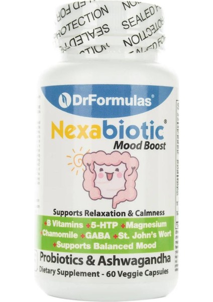 Drformulas Mood Boost Probiotics & Asvaganda Nexabiotic 60 Capsules