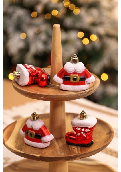 New Year Yeni Yıl Clothes 4 Parça Ağaç Süsü Seti fiyatları