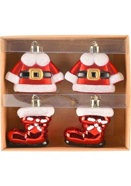 New Year Yeni Yıl Clothes 4 Parça Ağaç Süsü Seti modelleri